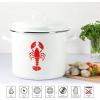 imageMartha Stewart 16Quart Enamel On Steel Scratch Resistant Lobster Stock Pot  LinenLinen
