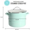imageMartha Stewart 16Quart Enamel On Steel Scratch Resistant Lobster Stock Pot  LinenMartha Blue