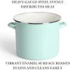 imageMartha Stewart 16Quart Enamel On Steel Scratch Resistant Lobster Stock Pot  LinenMartha Blue
