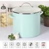 imageMartha Stewart 16Quart Enamel On Steel Scratch Resistant Lobster Stock Pot  LinenMartha Blue