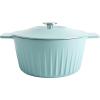 imageMartha Stewart 35Quart Enameled Cast Iron Dutch Oven Braiser  Martha BlueMartha Blue