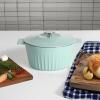 imageMartha Stewart 35Quart Enameled Cast Iron Dutch Oven Braiser  Martha BlueMartha Blue