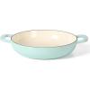 imageMartha Stewart 35Quart Enameled Cast Iron Dutch Oven Braiser  Martha BlueMartha Blue w Gold Knob Braiser