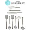 imageMartha Stewart 9Piece Stainless Steel Prep ampamp Serve Kitchen Gadget and Tool Set  Dishwasher SafeBar Tool Set