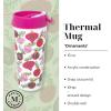 imageMartha Stewart Acrylic Thermal Mug 16 oz Insulated Holiday Mug with Festive Design Durable Lightweight Travel Coffee Cup for Hot Drinks Cocoa Tea Ornaments