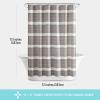imageMartha Stewart Adrien Farmhouse Shower Curtain Neutral Color Striped Design with Pleated Accent Soft Woven Fabric Shower Curtain Boho Modern Bathroom Dcor Machine Washable 72quot x 72quot DenimLinen