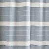 imageMartha Stewart Adrien Farmhouse Shower Curtain Neutral Color Striped Design with Pleated Accent Soft Woven Fabric Shower Curtain Boho Modern Bathroom Dcor Machine Washable 72quot x 72quot DenimDenim