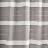 imageMartha Stewart Adrien Farmhouse Shower Curtain Neutral Color Striped Design with Pleated Accent Soft Woven Fabric Shower Curtain Boho Modern Bathroom Dcor Machine Washable 72quot x 72quot DenimLinen