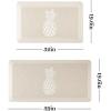 imageMartha Stewart Aloha Modern Pineapple AntiFatigue AirInfused Kitchen Mat Spice Red 196quotx39quotBeige