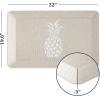 imageMartha Stewart Aloha Modern Pineapple AntiFatigue AirInfused Kitchen Mat Spice Red 196quotx39quotBeige