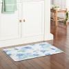 imageMartha Stewart Amber Floral Daisy Stripe Reverisble Water Resistant Kitchen Mat YellowCoral 20quotx30quotBluePurpleGreen