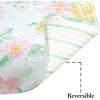 imageMartha Stewart Amber Floral Daisy Stripe Reverisble Water Resistant Kitchen Mat YellowCoral 20quotx30quotPinkYellowGreen