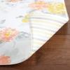 imageMartha Stewart Amber Floral Daisy Stripe Reverisble Water Resistant Kitchen Mat YellowCoral 20quotx30quotYellowCoralGrey