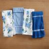 imageMartha Stewart Amber Floral Kitchen Towel Set 4Pack BlueGreen 16quotx28quotBlue