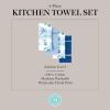 imageMartha Stewart Amber Floral Kitchen Towel Set 4Pack BlueGreen 16quotx28quotBlue