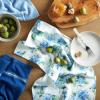 imageMartha Stewart Amber Floral Kitchen Towel Set 4Pack BlueGreen 16quotx28quotBlue