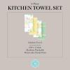 imageMartha Stewart Amber Floral Kitchen Towel Set 4Pack BlueGreen 16quotx28quotPetal Pink