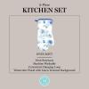 imageMartha Stewart Amber Floral Oven Mitt ampamp Pot Holder Set 2Pack BlueGreen OM 7quotx13quot ampamp PH 7quotx10quotBlue