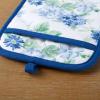 imageMartha Stewart Amber Floral Oven Mitt ampamp Pot Holder Set 2Pack BlueGreen OM 7quotx13quot ampamp PH 7quotx10quotBlue