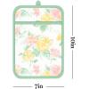 imageMartha Stewart Amber Floral Oven Mitt ampamp Pot Holder Set 2Pack BlueGreen OM 7quotx13quot ampamp PH 7quotx10quotPetal Pink