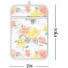 imageMartha Stewart Amber Floral Oven Mitt ampamp Pot Holder Set 2Pack BlueGreen OM 7quotx13quot ampamp PH 7quotx10quotYellowCoral