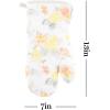 imageMartha Stewart Amber Floral Oven Mitt ampamp Pot Holder Set 2Pack BlueGreen OM 7quotx13quot ampamp PH 7quotx10quotYellowCoral