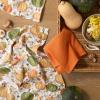 imageMartha Stewart Autumn Harvest Pumpkins Kitchen Towel 3Pack Set 100 Cotton with Absorbent Terrycloth Decorative Kitchen Towels OrangeGreenIvory 16quotx28quotOrangeGreenIvory