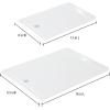 imageMartha Stewart BPA Free Plastic Cutting Board 2pc Set 16quot x 12quot and 12quot x 8quot  Linen  Dishwasher SafeLinen