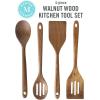 imageMartha Stewart Bainford 4Piece Wooden Kitchen Tool Set  Walnut