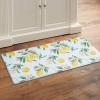 imageMartha Stewart Bloomfield Lots of Lemons AntiFatigue Kitchen Mat WhiteYellow 18quotx48quotLight BlueYellow