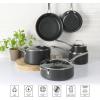 imageMartha Stewart Bosworth 10 Piece Hard Anodized Nonstick Aluminum Cookware Set  BlackCookware Set