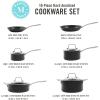 imageMartha Stewart Bosworth 10 Piece Hard Anodized Nonstick Aluminum Cookware Set  BlackCookware Set