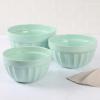 imageMartha Stewart Broadbrook 3 Piece 4 Qt 28 Qt 21 Qt Stoneware Bowl Set  Sharkey GreyMartha Blue