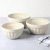 imageMartha Stewart Broadbrook 3 Piece 4 Qt 28 Qt 21 Qt Stoneware Bowl Set  Sharkey GreySharkey Grey