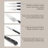 imageMartha Stewart Carverton 6quot Cleaver Knife High Carbon Stainless Steel Kitchen Knives wBlack Triple Riveted HandleBlack Knife Block
