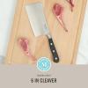 imageMartha Stewart Carverton 6quot Cleaver Knife High Carbon Stainless Steel Kitchen Knives wBlack Triple Riveted HandleStainless Steel  Black Cleaver
