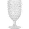 imageMartha Stewart Chauncey 4Pack 142 oz Hobnail Handmade Glass Goblet  PinkClear Hobnail