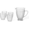 imageMartha Stewart Chauncey 4Pack 142 oz Hobnail Handmade Glass Goblet  PinkClear Hobnail