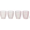 imageMartha Stewart Chauncey 4Pack 142 oz Hobnail Handmade Glass Goblet  PinkPink Hobnail