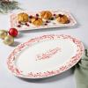 imageMartha Stewart Christmas Plates 12 Piece Decorated Red and White Stoneware Dinnerware SetChristmas Vines Serveware