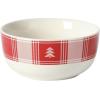 imageMartha Stewart Christmas Plates 12 Piece Decorated Red and White Stoneware Dinnerware SetRedWhite Plaid