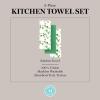 imageMartha Stewart Clover Meadow Kitchen Towel Set 3Pack Absorbent 100 Cotton St Patricks Day WhiteGreen 13quotx175quot