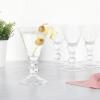 imageMartha Stewart Crispa 4 Piece 10 Ounce Goblet Martini Handmade Glassware  Jade GreenClear Glass