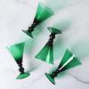 imageMartha Stewart Crispa 4 Piece 10 Ounce Goblet Martini Handmade Glassware  Jade GreenJade Green Glass