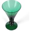 imageMartha Stewart Crispa 4 Piece 10 Ounce Goblet Martini Handmade Glassware  Jade GreenJade Green Glass