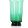 imageMartha Stewart Crispa 4 Piece 10 Ounce Goblet Martini Handmade Glassware  Jade GreenJade Green Glass
