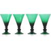 imageMartha Stewart Crispa 4 Piece 10 Ounce Goblet Martini Handmade Glassware  Jade GreenJade Green Glass