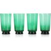imageMartha Stewart Crispa 4 Piece 10 Ounce Goblet Martini Handmade Glassware  Jade GreenJade Green Glass