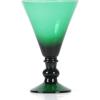 imageMartha Stewart Crispa 4 Piece 10 Ounce Goblet Martini Handmade Glassware  Jade GreenJade Green Glass