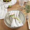 imageMartha Stewart Daisy Stripe Napkin Set 4Pack Green 19quotx19quotLinen